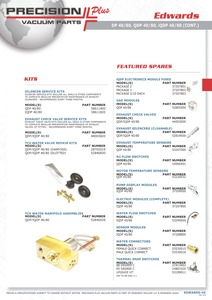 Water Assembly Service Kit - Danfross, Edwards, Dry pump, QDP40, IQDP40, QDP80, IQDP80, Pièce# 28702019