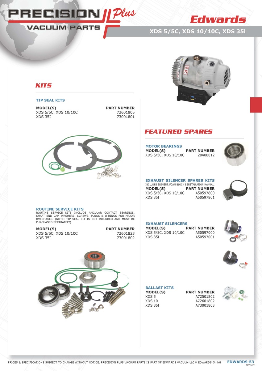Silencer Kit, Edwards nXDS6i,nXDS10i,nXDS15i,nXDS20i,XDS5,XDS5C,XDS10,XDS10C